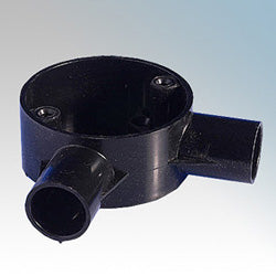 Marshall Tufflex Angle Box (2 Way) For 20mm Conduit Black