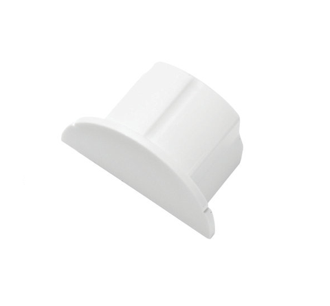 D-Line End Cap - 50 x 25mm White Trunking Connector Cable Hide