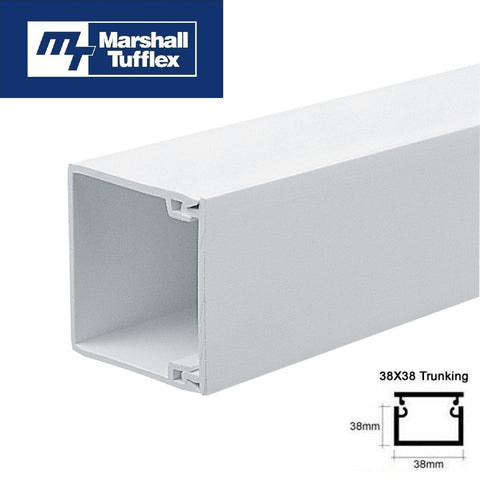 Marshall Tufflex Mini 38 x 38mm PVC Trunking Cable Hide Cover TV Alarms