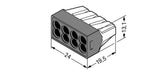 Wago 773-108 Transparent 8 Pole Push Wire Connector (Pack Size 50)