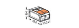 Wago 221-412 Transparent 2 Pole Compact Lever Connector (Pack Size 100)