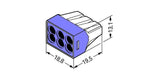 Wago 773-106 Transparent 6 Pole Push Wire Connector (Pack Size 50)