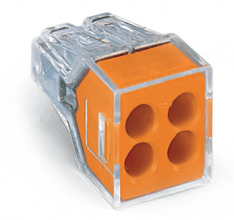 Wago 773-104 Transparent 4 Pole Push Wire Connector (Pack Size 100)