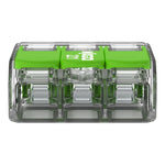 Wago 221-423 Green Transparent 3 Pole Compact Lever Connector (Pack Size 50)