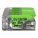 Wago 221-425 Green Transparent 5 Pole Compact Lever Connector (Pack Size 25)