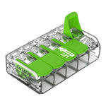 Wago 221-425 Green Transparent 5 Pole Compact Lever Connector (Pack Size 25)
