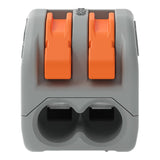 Wago 222-412 Grey 2 Pole Compact Lever Operated Connector (Pack Size 50)