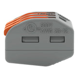 Wago 222-413 Grey 3 Pole Compact Lever Operated Connector (Pack Size 50)