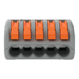 Wago 222-415 Grey 5 Pole Compact Lever Operated Connector (Pack Size 40)