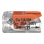 Wago 221-412 Transparent 2 Pole Compact Lever Connector (Pack Size 100)
