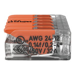 Wago 221-415 Transparent 5 Pole Compact Lever Connector (Pack Size 25)