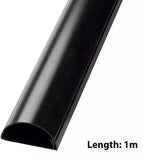 D-Line 16mm x 8mm Black Trunking And Joints Cable Management