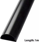 D-Line 30mm x 15mm Black Mini Trunking And Joints Cable Management