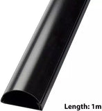 D-Line 30mm x 15mm Black Mini Trunking And Joints Cable Management