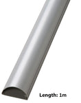 D-Line 16mm x 8mm Aluminium (Silver) Trunking And Joints Cable Management