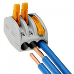 Wago 222-413 Grey 3 Pole Compact Lever Operated Connector (Pack Size 50)