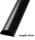 D-Line 16mm x 8mm Black Trunking And Joints Cable Management