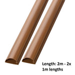 D-Line 16mm x 8mm Oak (Wood) Trunking And Joints Cable Management