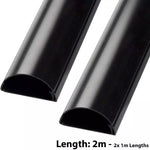 D-Line 30mm x 15mm Black Mini Trunking And Joints Cable Management