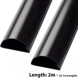 D-Line 30mm x 15mm Black Mini Trunking And Joints Cable Management