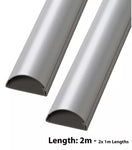 D-Line 16mm x 8mm Aluminium (Silver) Trunking And Joints Cable Management