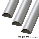 D-Line 16mm x 8mm Aluminium (Silver) Trunking And Joints Cable Management