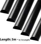 D-Line 16mm x 8mm Black Trunking And Joints Cable Management