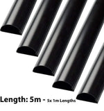 D-Line 16mm x 8mm Black Trunking And Joints Cable Management