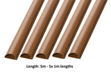 D-Line 16mm x 8mm Oak (Wood) Trunking And Joints Cable Management