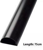 D-Line 16mm x 8mm Black Trunking And Joints Cable Management