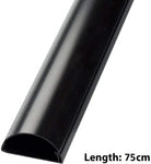 D-Line 30mm x 15mm Black Mini Trunking And Joints Cable Management