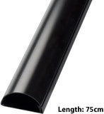 D-Line 30mm x 15mm Black Mini Trunking And Joints Cable Management
