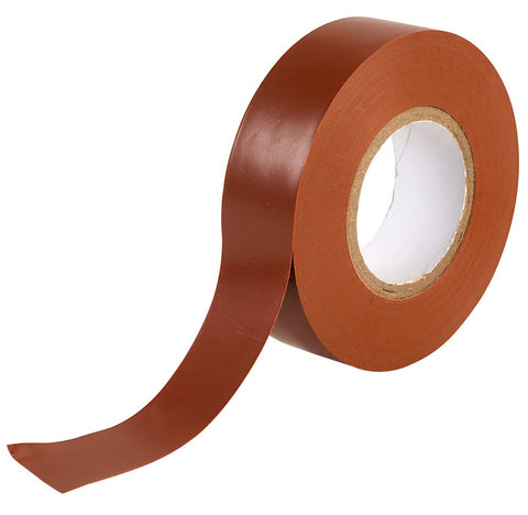 PVC Insulation Tape 19mm x 33m Brown Pack of 10 rolls