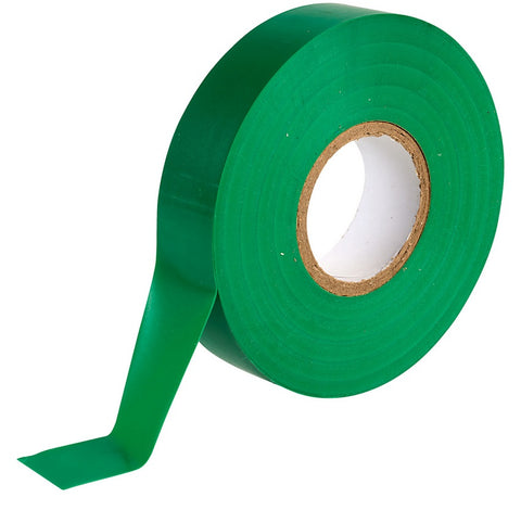 PVC Insulation Tape 19mm x 33m Green Pack of 10 rolls