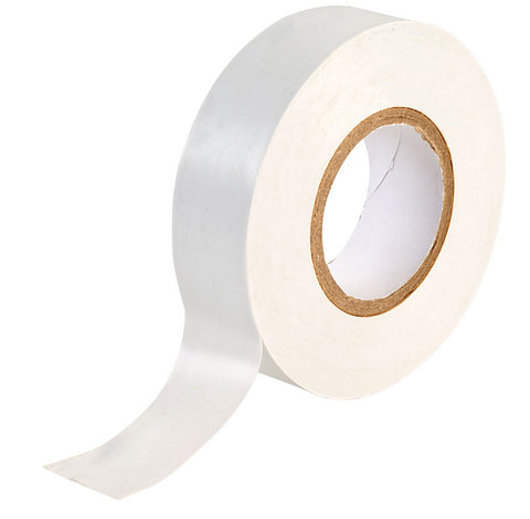 PVC Insulation Tape 19mm x 33m White Pack of 10 rolls