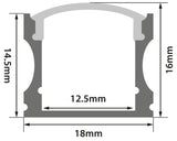 Aluminium Profiles for Led Tape Installation Tall Crown 18mm x 16mm x 1m Tall Profile