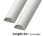 D-Line 50 x 25mm Maxi Self Adhesive Trunking Semi Circle Cable Hide TV POWER HDMI SKY SCART COVER