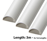D-Line 50 x 25mm Maxi Self Adhesive Trunking Semi Circle Cable Hide TV POWER HDMI SKY SCART COVER