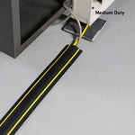 D-Line Floor Cover Cable Protector Medium Duty 83mm x 14mm - Black/Yellow Stripes