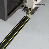 D-Line Floor Cover Cable Protector Medium Duty 83mm x 14mm - Black/Yellow Stripes