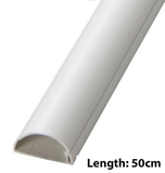 D-Line 50 x 25mm Maxi Self Adhesive Trunking Semi Circle Cable Hide TV POWER HDMI SKY SCART COVER