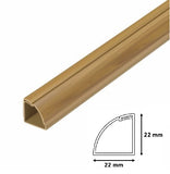 D-Line 22 x 22mm Quadrant Self Adhesive Trunking Cable Cover Hide Management