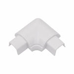 D-Line Flat Bend - 16 x 8mm - Smooth Fit - White Trunking Connector Cable Hide