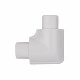 D-Line Flat Bend - 16 x 8mm - Smooth Fit - White Trunking Connector Cable Hide