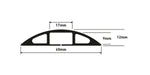 D-Line Floor Cover Cable Protector Light Duty 60mm x 12mm - Black