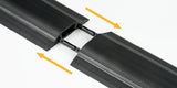D-Line Floor Cover Cable Protector Medium Duty 83mm x 14mm - Black