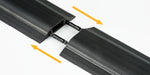 D-Line Floor Cover Cable Protector Medium Duty 83mm x 14mm - Black/Yellow Stripes