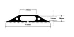 D-Line Floor Cover Cable Protector Medium Duty 83mm x 14mm - Black