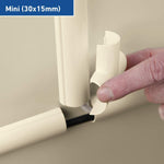D-Line 30 x 15mm Magnolia 4 x 1 Meter Lengths & Accessories Cable Management Kit Hide