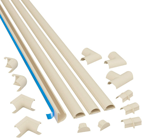 D-Line 30 x 15mm Magnolia 4 x 1 Meter Lengths & Accessories Cable Management Kit Hide